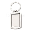 Rotatable Alloy Blank Keychain Cabochon Settings KEYC-F041-03P-1