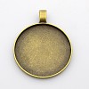 Alloy Pendant Cabochon Settings PALLOY-S602-AB-LF-1