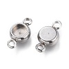 Non-Tarnish 304 Stainless Steel Cabochon Connector Settings STAS-I161-03A-P-2