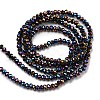 Electroplate Glass Beads Strands EGLA-F149-FP-10-2
