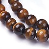 Round Tiger Eye Beads Strands Z0RQT012-3