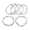 AB Color Faceted Rondelle Glass Beaded Stretch Bracelets for Women BJEW-PH01820-02-1