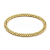 PVD Vacuum Plating 202 Stainless Steel Beaded Hinged Bangles for Women Men BJEW-M317-06C-G-2
