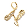 Golden Brass Dangle Leverback Earrings EJEW-L269-016G-07-2