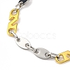 201 Stainless Steel Oval Links Chain Necklace NJEW-F22-39S-GP-3