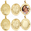 6Pcs Brass Locket Pendants KK-BBC0015-50-1