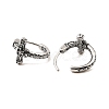 Skull Theme 316 Surgical Stainless Steel Hoop Earrings for Women Men EJEW-D096-04A-AS-2