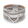 Imitation Leather Multi-Starnd Bracelets BOHO-PW0001-039M-5