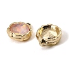 UV Plating Alloy Glass Pendants FIND-K032-44G-3