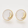 Brass Stud Earring Findings X-KK-N216-37G-03-NF-2