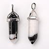 Natural Zebra Jasper Double Terminated Pointed Pendants G-F295-04E-4