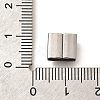 Letter Style 304 Stainless Steel Square Slide Charms STAS-L132-22M-3