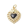 Eco-Friendly Rack Plating Brass Micro Pave Cubic Zirconia Pendants KK-F845-33G-03-1