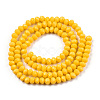 Opaque Solid Color Glass Beads Strands EGLA-A034-P4mm-D29-3