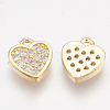 Brass Cubic Zirconia Charms X-KK-T035-31-2
