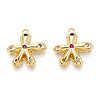 Brass Micro Pave Cubic Zirconia Pendants KK-N265-24G-1