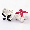 Alloy Enamel European Beads MPDL-R006-M-2