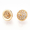 Brass Micro Pave Clear Cubic Zirconia Peg Bails KK-N254-173G-2