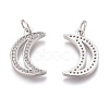 Brass Micro Pave Clear Cubic Zirconia Pendants ZIRC-Z008-24P-2