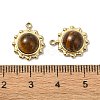 Natural Tiger Eye Charms STAS-L080-009G-09-3