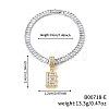 Fashionable Brass Micro Pave Clear Cubic Zirconia Charm Bracelets AF9298-5-1