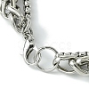 Alloy Wheat Chain & Box Chain Bracelets for Women Men BJEW-C069-01A-P-3
