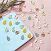 60Pcs 12 Style Alloy Enamel Pendants ENAM-SZ0003-14-3