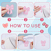 12Pcs 12 Styles Bowknot Polyester Embroider Thread Iron on/Sew On Patches PATC-AR0001-15-3