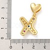 Brass Micro Pave Colorful Cubic Zirconia Pendants KK-P281-01G-X-3
