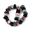 Natural Rhodonite & Eagle Eye & Obsidian Beads Strands G-N358-01A-03-3