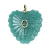 Natural Amazonite Carved Pendants G-C276-01G-12-1