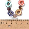 Bohemian Dyed Natural Shell Flat Round & Faceted Rondelle Glass Beaded Necklaces for Women NJEW-S456-01-3