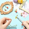 5Pcs 5 Styles Brass Enamel Fruit European Dangle Charms KK-CJ0003-98-5