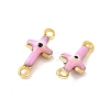 Brass Enamel Connector Charms KK-J302-08G-01-3