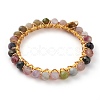 Natural Multicolor Tourmaline Wire Wrapped Pendants PALLOY-JF00590-02-2