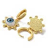 Eye Golden Brass Dangle Hoop Earrings EJEW-A033-04G-02-2