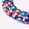 Electroplated Non-magnetic Synthetic Hematite Beads Strands G-P367-A05-1