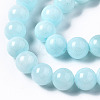 Natural Dyed Yellow Jade Gemstone Bead Strands X-G-R271-8mm-Y04-4