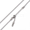 Non-Tarnish 304 Stainless Steel Ball Chain Necklace for Men Women NJEW-K245-017A-2