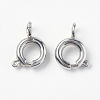 Tarnish Resistant 304 Stainless Steel Smooth Surface Spring Ring Clasps X-STAS-E143-01P-1