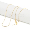 0.5mm Rack Plating Brass Box Chain Adjustable Slider Necklaces for Women Men X-MAK-L044-52G-2