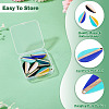 10Pcs 5 Colors Transparent & Opaque Resin & Wood Pendants RESI-TA0004-65-5