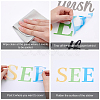 Translucent PVC Self Adhesive Wall Stickers STIC-WH0015-002-6