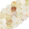Natural Green Banded Calcite(Afghan Jade) Beads Strands G-A291-A03-01-3