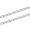 Tarnish Resistant 304 Stainless Steel Curb Chains CHS-L001-56-0.4mm-1