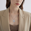 12Pcs 6 Colors Synthetic Luminous Stone Pendants G-CA0001-74-5
