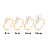Flower Brass Micro Pave Cubic Zirconia Cup Peg Ring Settings X-KK-N274-15G-4