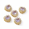 Rack Plating Brass Micro Pave Cubic Zirconia Beads KK-C007-12G-2