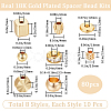80Pcs 8 Styles Brass Spacer Beads KK-BBC0011-35-2