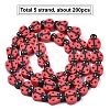 5 Strands Handmade Polymer Clay Beads CLAY-SC0001-45B-2